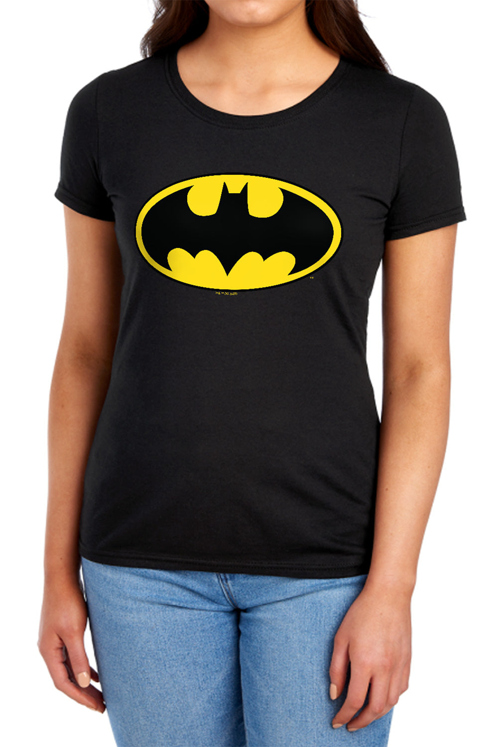 Batman Comics Classic Logo Women's 18/1 Cotton Short-Sleeve T-Shirt