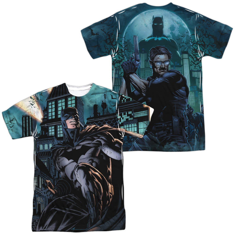 Batman Comics Coming For You (Front/Back Print) Men's Regular Fit Polyester Short-Sleeve T-Shirt