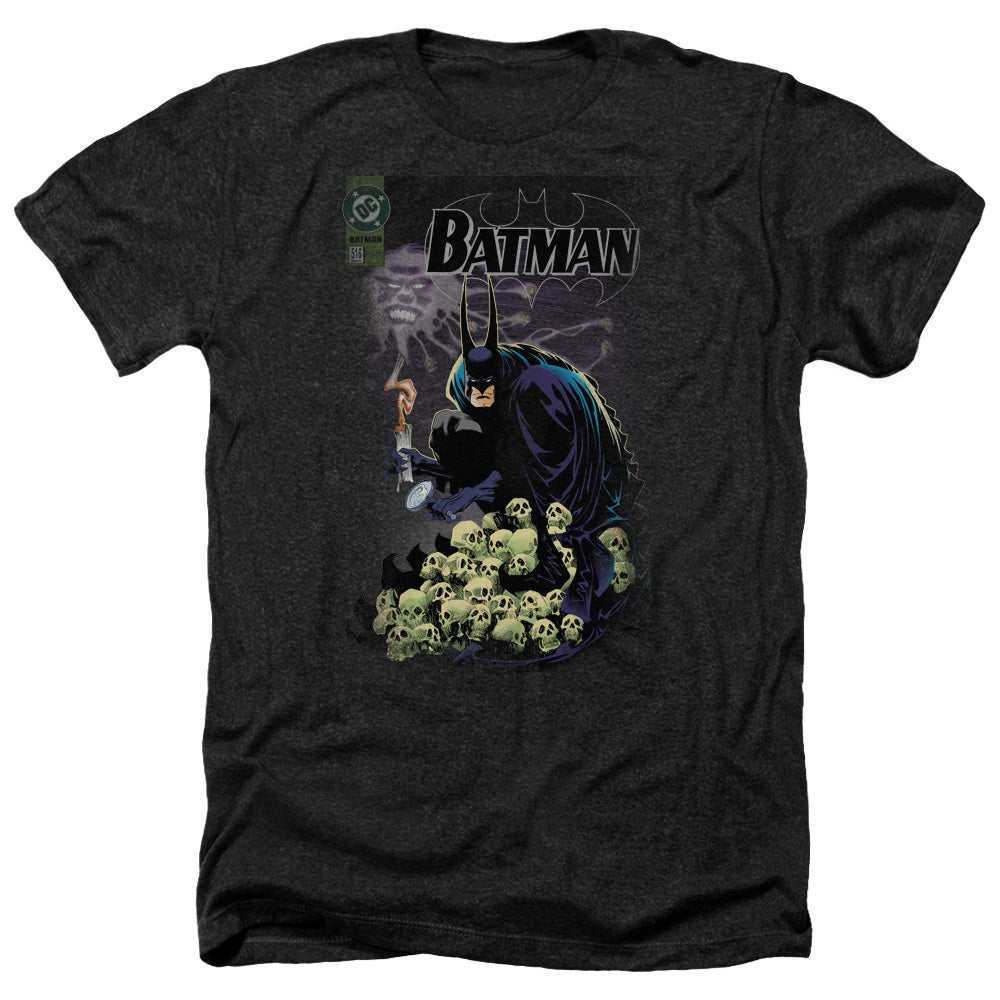 Batman Comics Cover #516 Men's 30/1 Heather 60 40 Poly Short-Sleeve T-Shirt