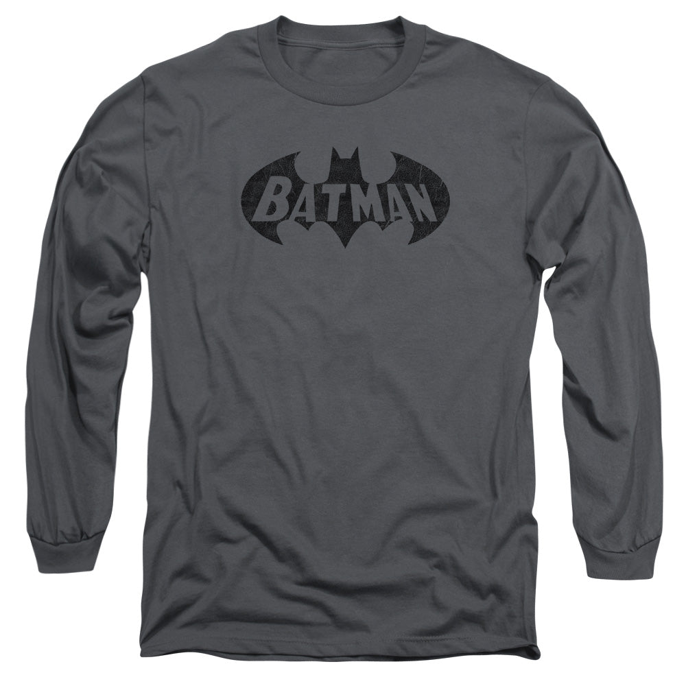 Batman Comics Crackle Bat Men's 18/1 Cotton Long-Sleeve T-Shirt