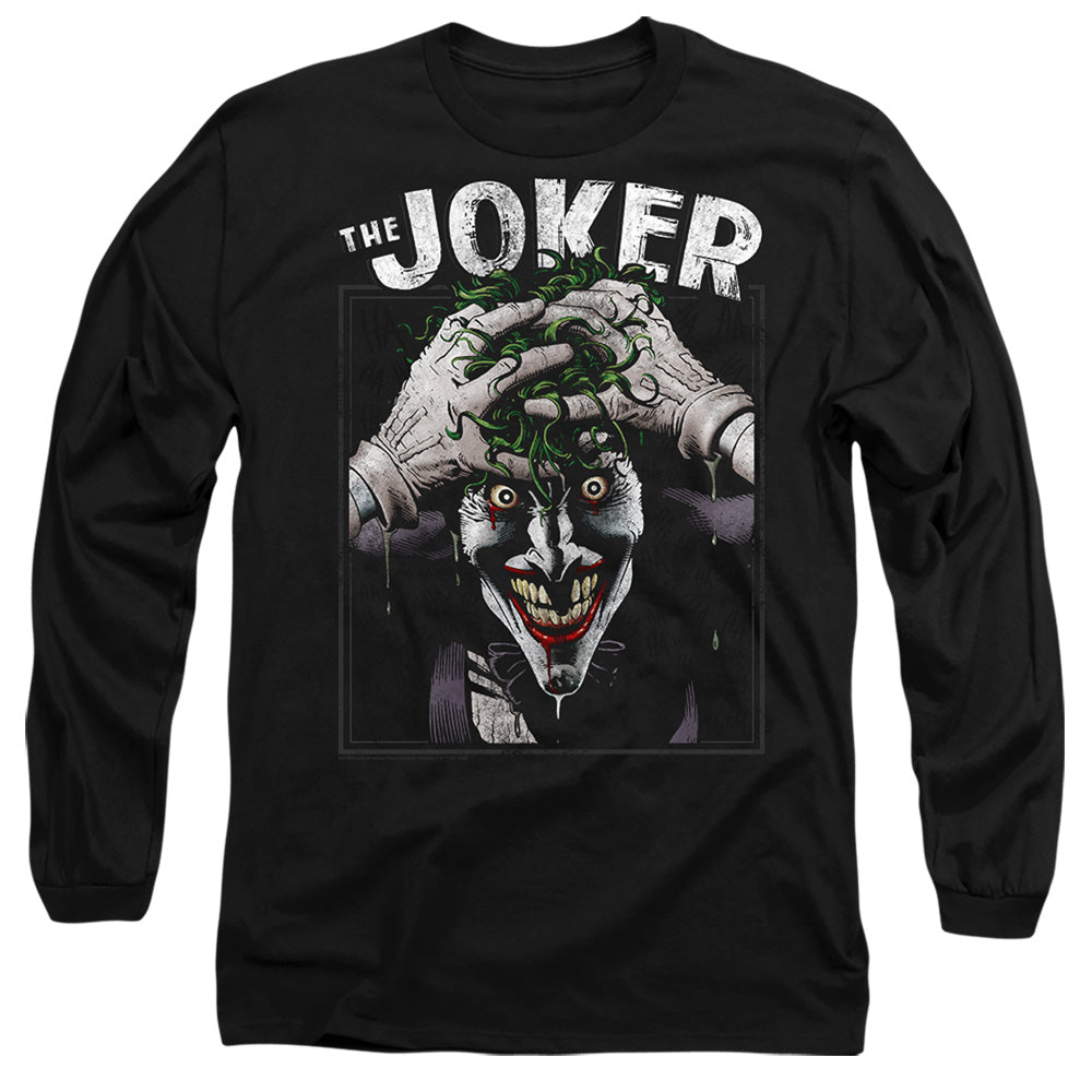 Batman Comics Crazed Joker Men's 18/1 Cotton Long-Sleeve T-Shirt