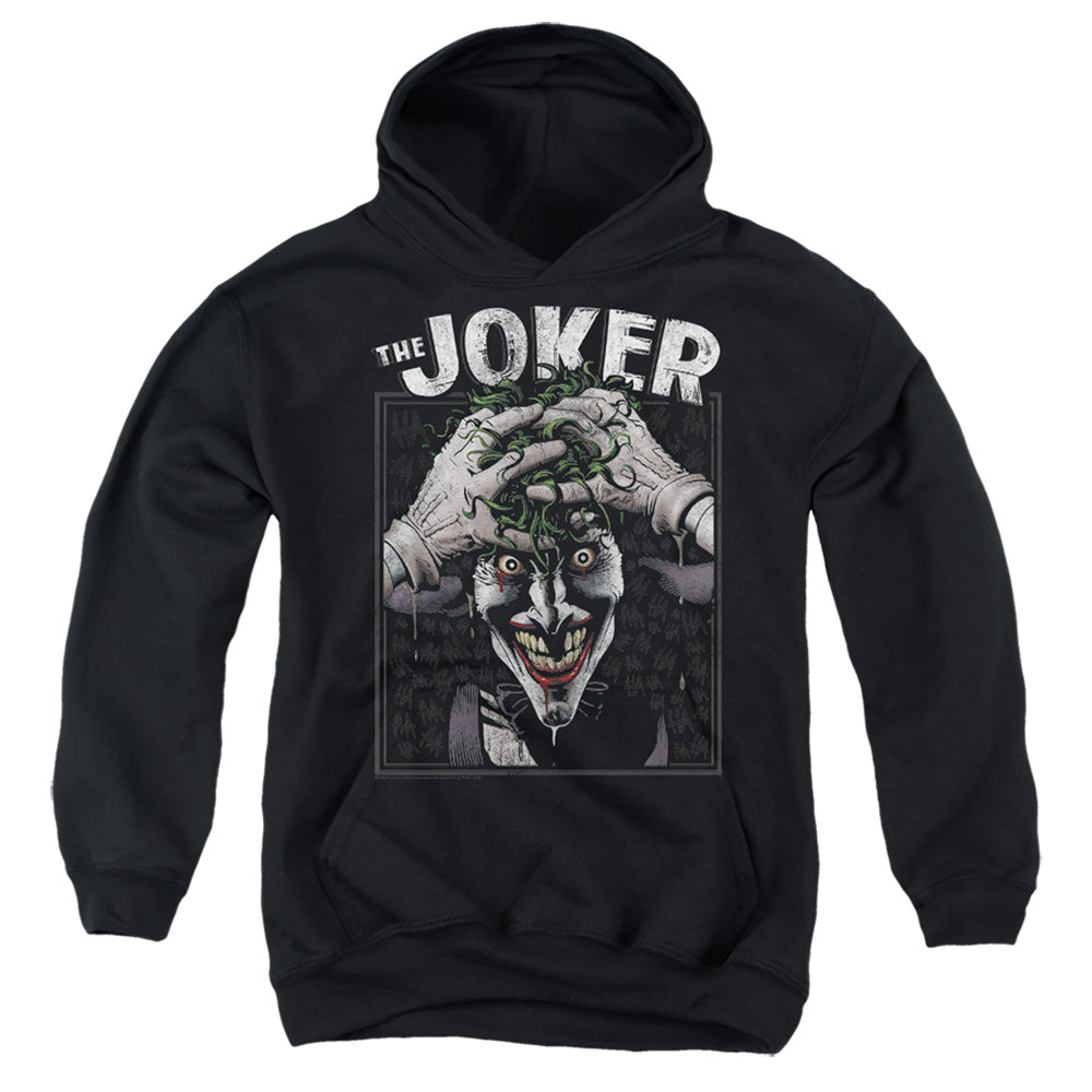 Batman Comics Crazed Joker Youth Cotton Poly Pull-Over Hoodie