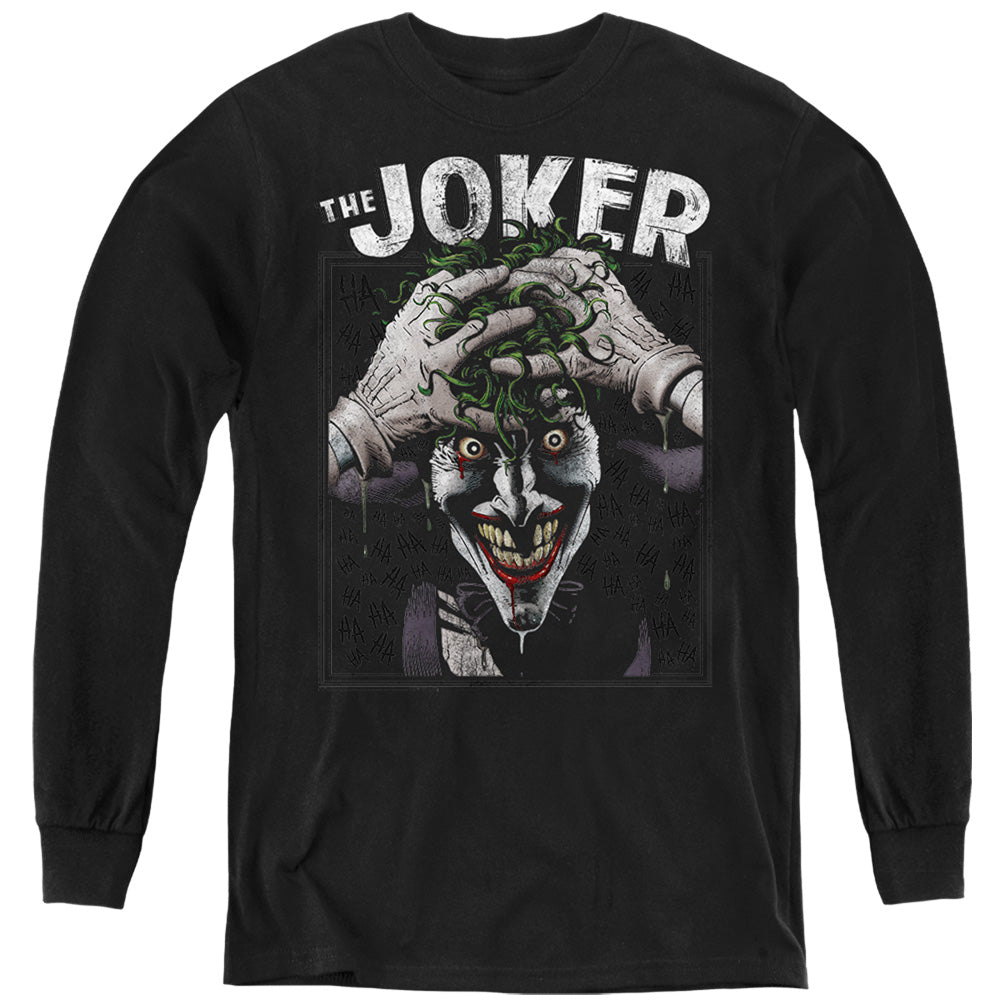Batman Comics Crazed Joker Youth Long-Sleeve T-Shirt
