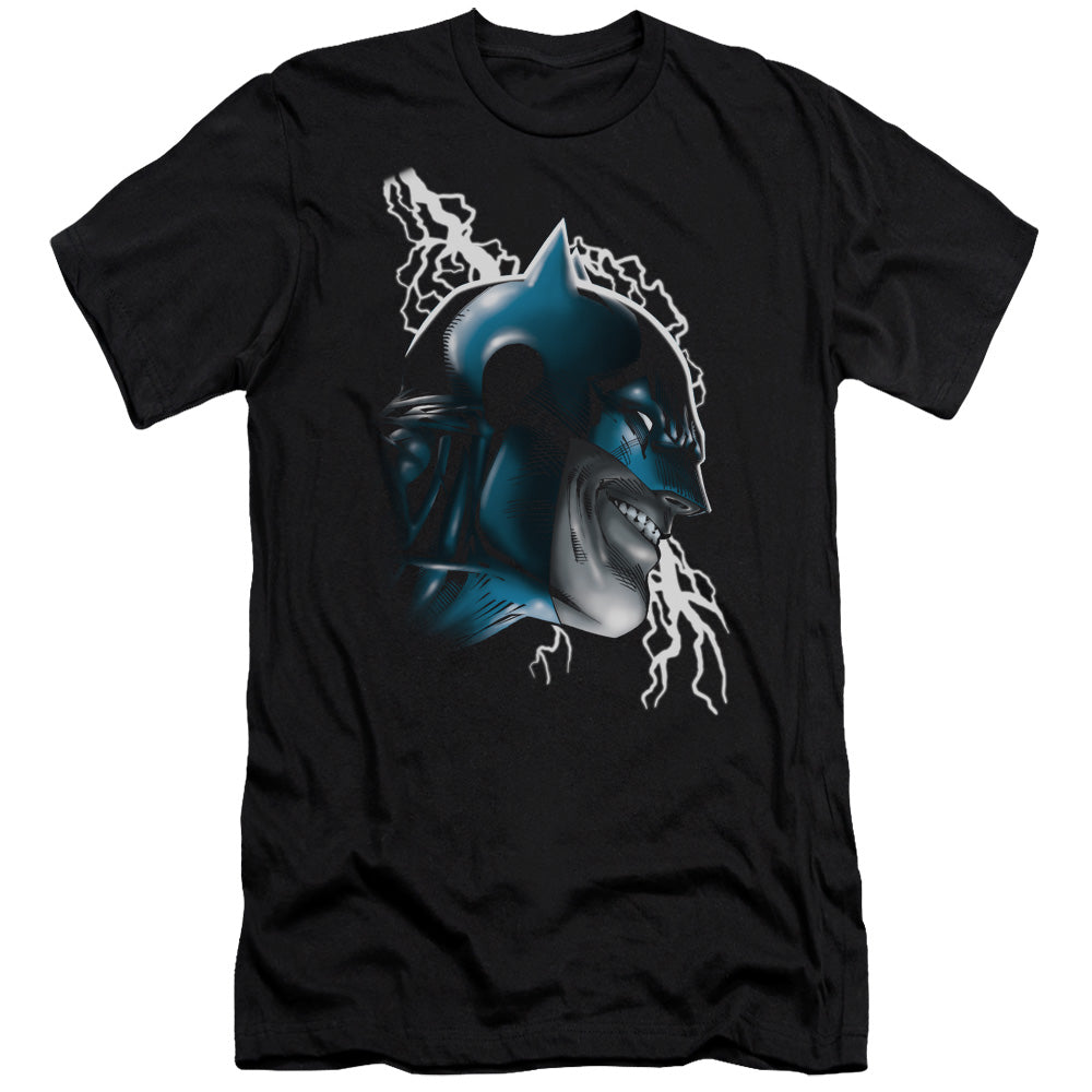 Batman Comics Crazy Grin Men's Ultra-Soft 30/1 Cotton Slim Short-Sleeve T-Shirt