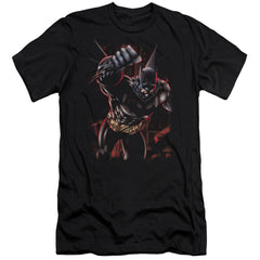 Batman Comics Crimson Knight Men's Ultra-Soft 30/1 Cotton Slim Short-Sleeve T-Shirt