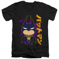 Batman Comics Cute Kanji Men's 30/1 Cotton Slim V-Neck T-Shirt
