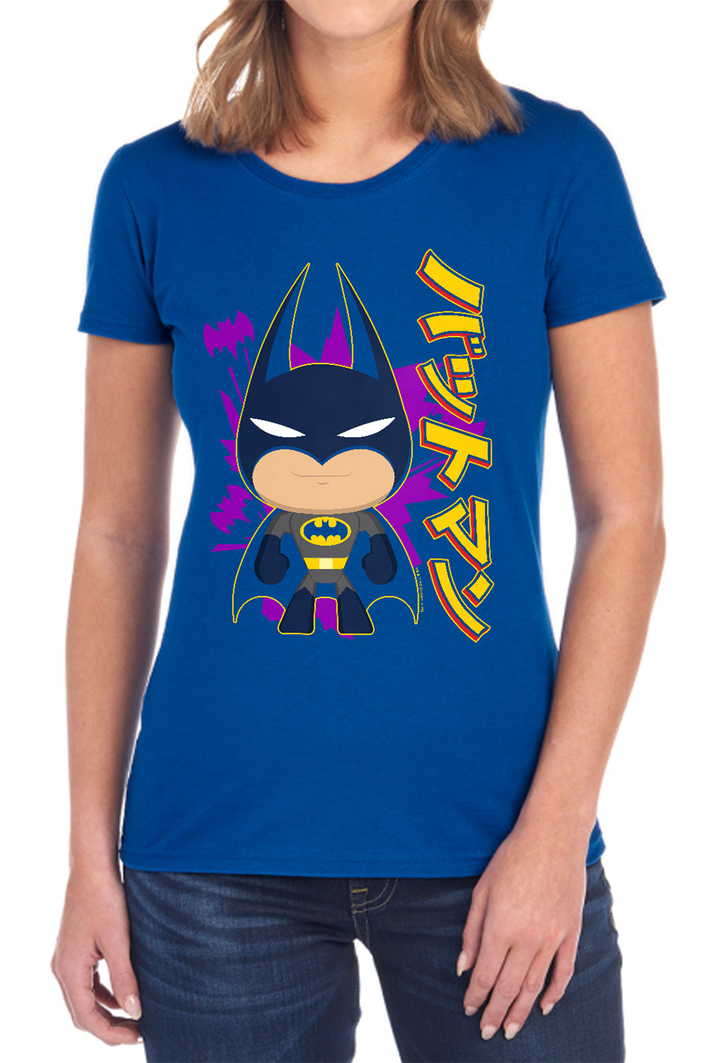 Batman Comics Cute Kanji Women's 18/1 Cotton Short-Sleeve T-Shirt