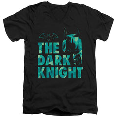 Batman Comics Cutting Pattern Men's 30/1 Cotton Slim V-Neck T-Shirt