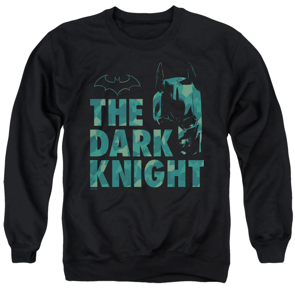 Batman Comics Cutting Pattern Men's Crewneck 50 50 Poly Long-Sleeve T-Shirt