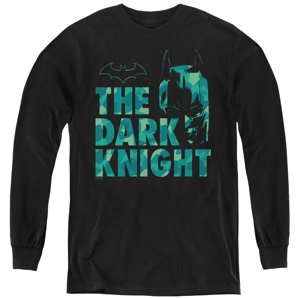 Batman Comics Cutting Pattern Youth Long-Sleeve T-Shirt