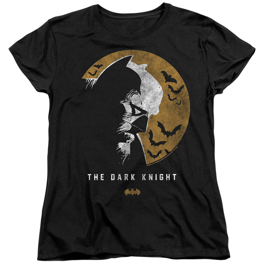 Batman Comics Dark Knight Moon Women's 18/1 Cotton Short-Sleeve T-Shirt