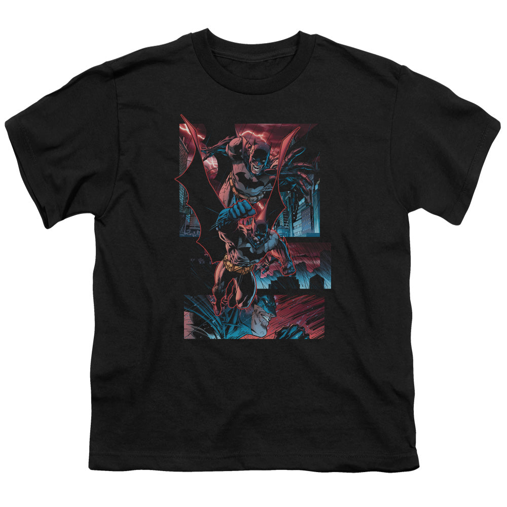Batman Comics Dark Knight Panels Youth 18/1 100% Cotton Short-Sleeve T-Shirt