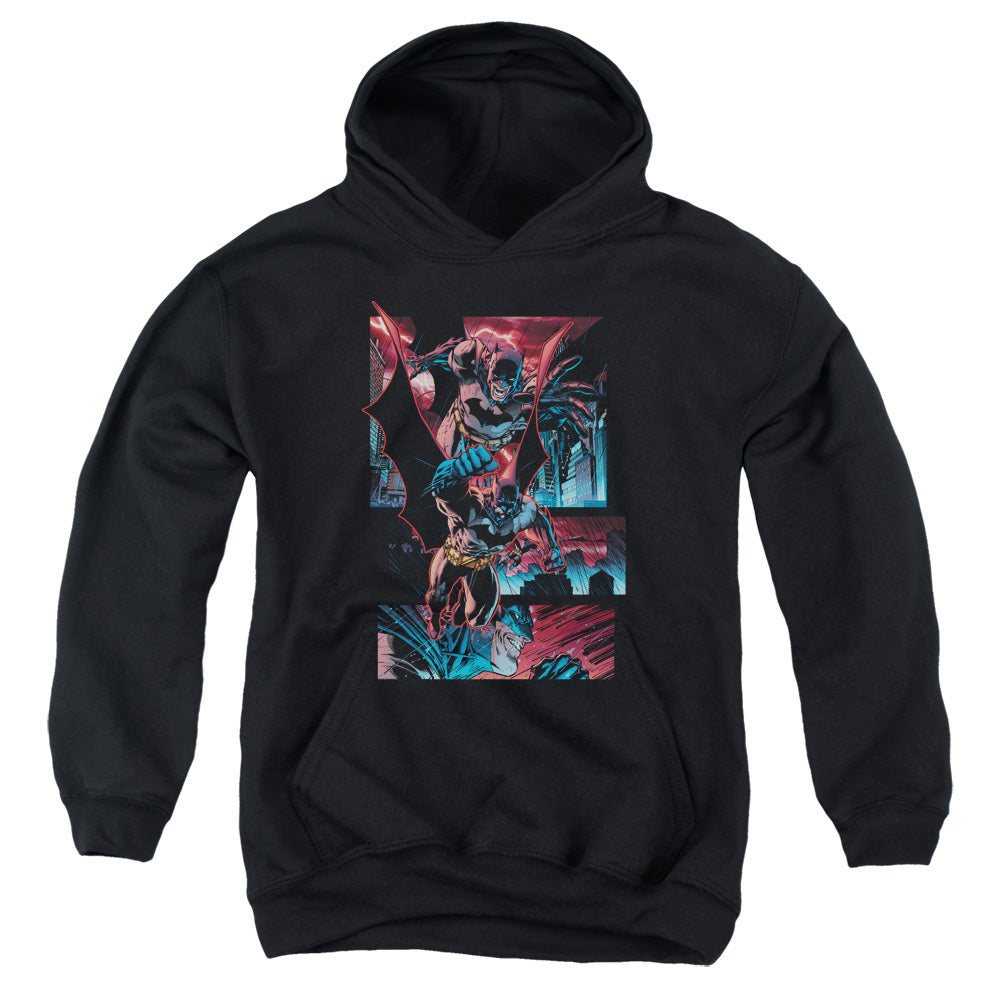 Batman Comics Dark Knight Panels Youth Cotton Poly Pull-Over Hoodie
