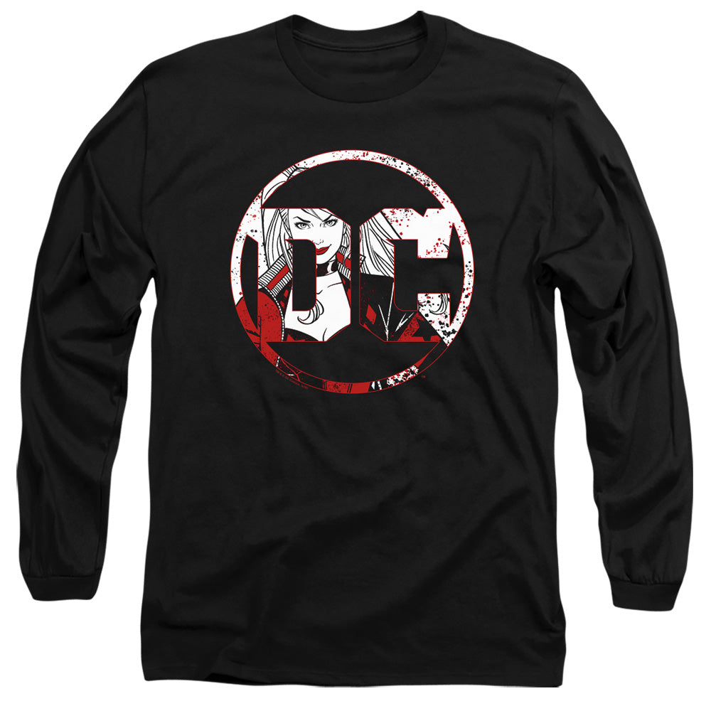 Batman Comics Dc Logo Harley Men's 18/1 Cotton Long-Sleeve T-Shirt