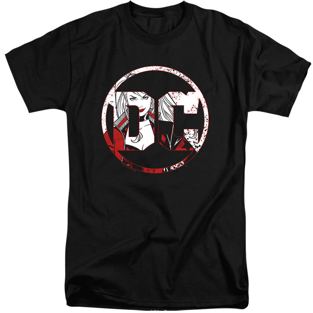 Batman Comics Dc Logo Harley Men's 18/1 Tall Cotton Short-Sleeve T-Shirt