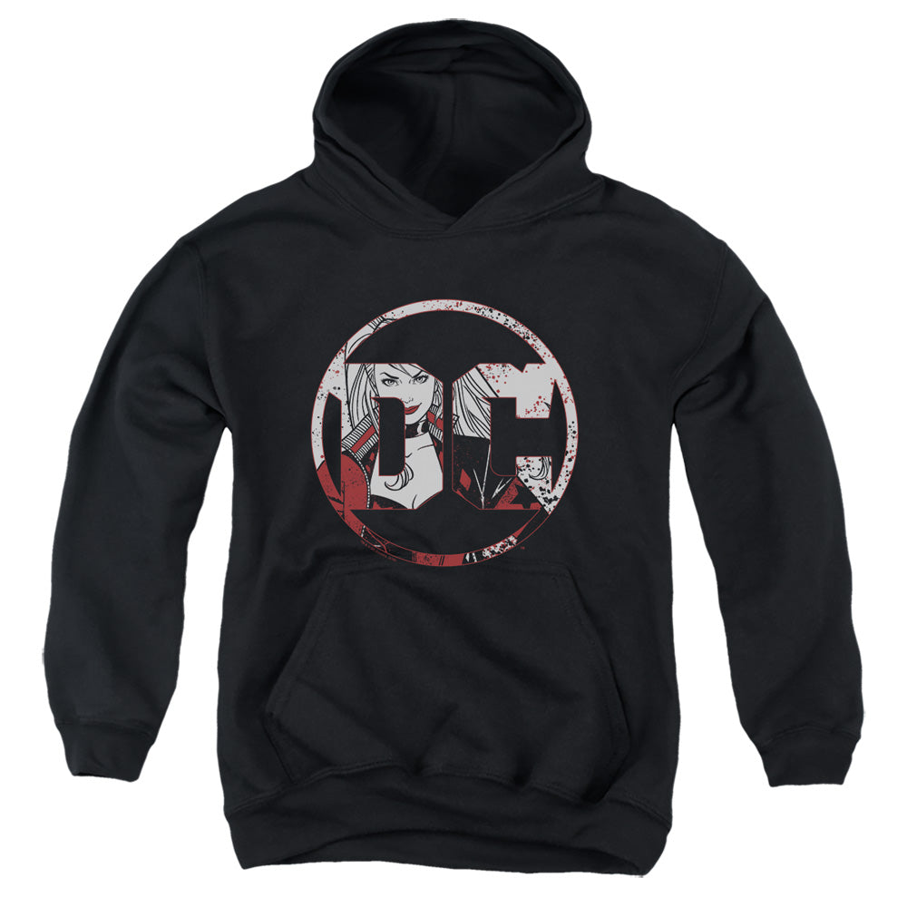 Batman Comics Dc Logo Harley Youth Cotton Poly Pull-Over Hoodie