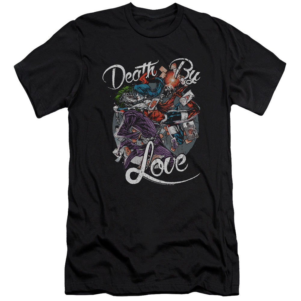 Batman Comics Death By Love Men's Ultra-Soft 30/1 Cotton Slim Short-Sleeve T-Shirt