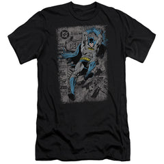 Batman Comics Detective #487 Distress Men's Ultra-Soft 30/1 Cotton Slim Short-Sleeve T-Shirt