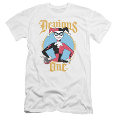 Batman Comics Devious One Men's Ultra-Soft 30/1 Cotton Slim Short-Sleeve T-Shirt