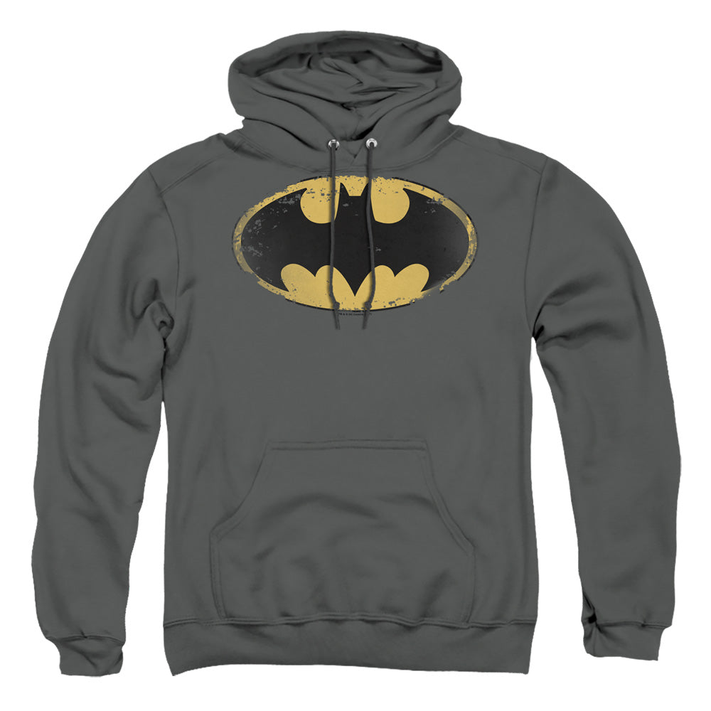 Batman Comics Distressed Shield Men's Pull-Over 75 25 Poly Hoodie