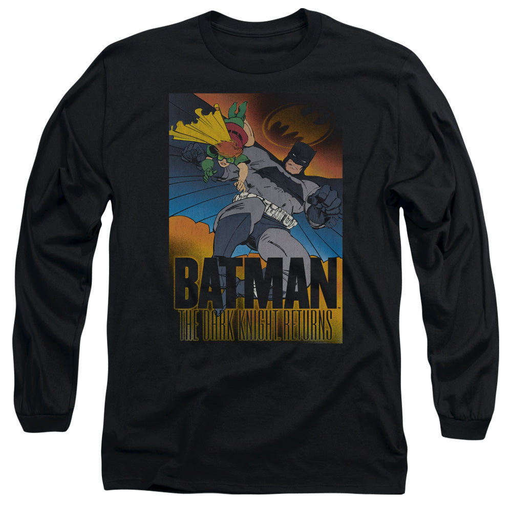 Batman Comics Dk Returns Men's 18/1 Cotton Long-Sleeve T-Shirt