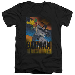 Batman Comics Dk Returns Men's 30/1 Cotton Slim V-Neck T-Shirt