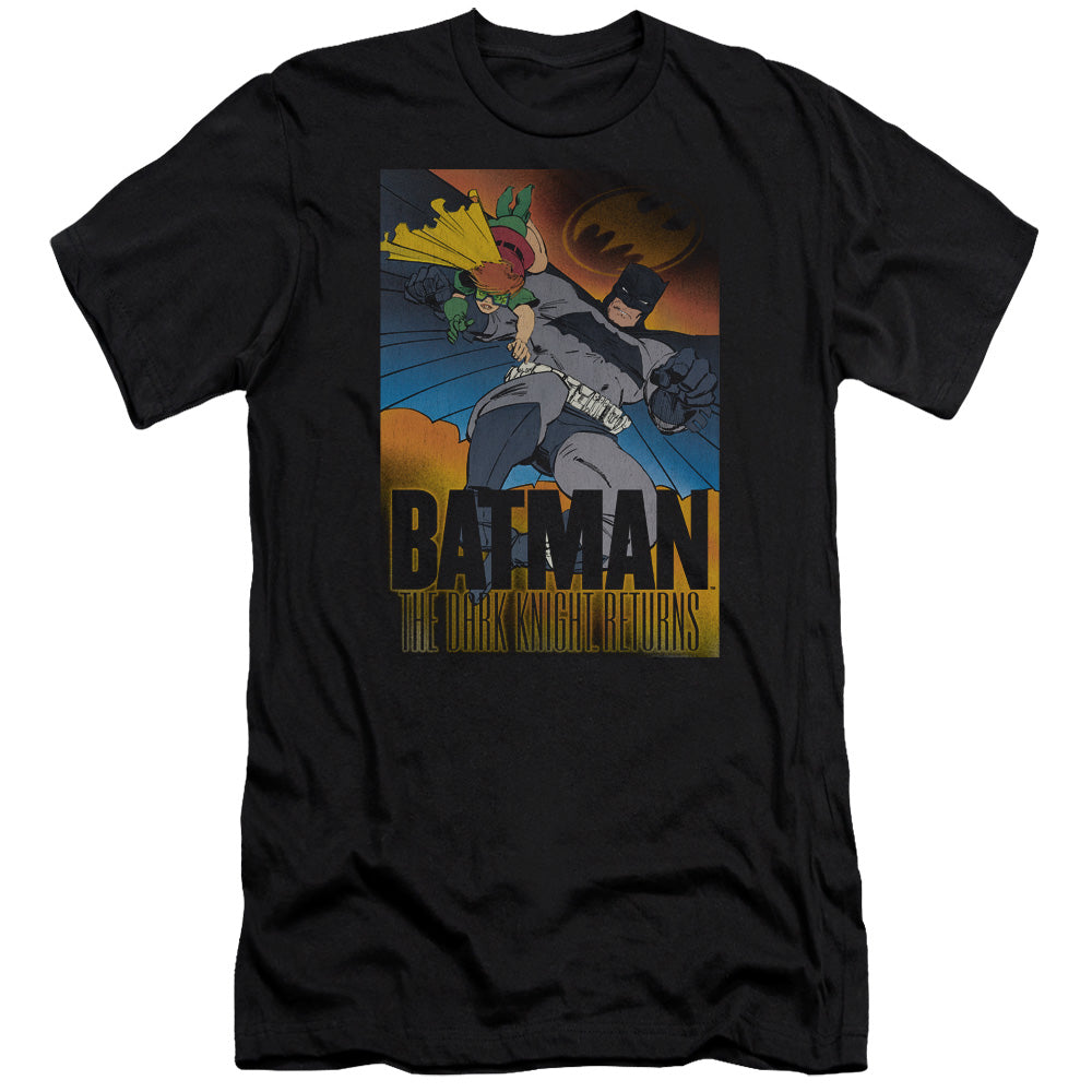 Batman Comics Dk Returns Men's Ultra-Soft 30/1 Cotton Slim Short-Sleeve T-Shirt