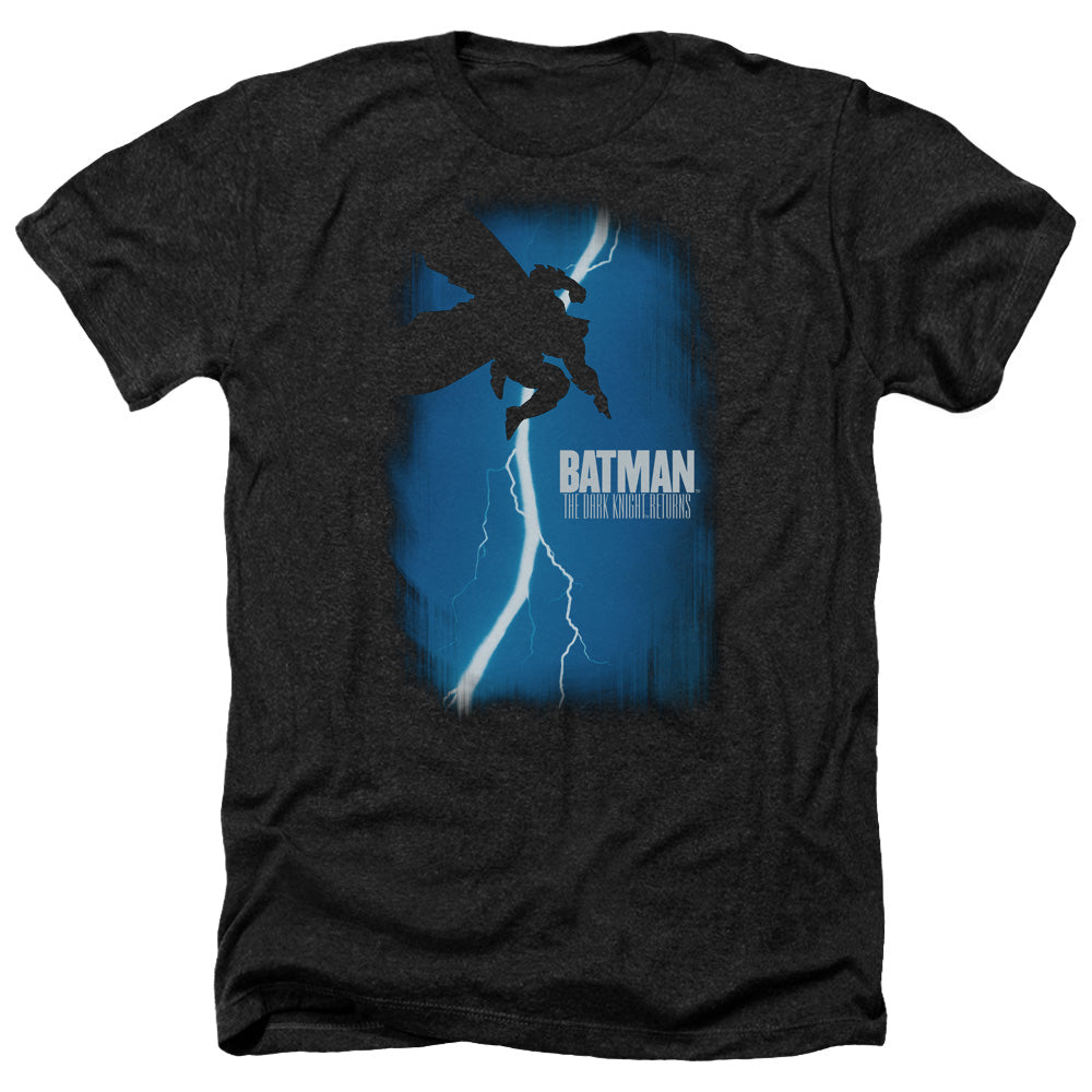 Batman Comics Dkr Cover Men's 30/1 Heather 60 40 Poly Short-Sleeve T-Shirt
