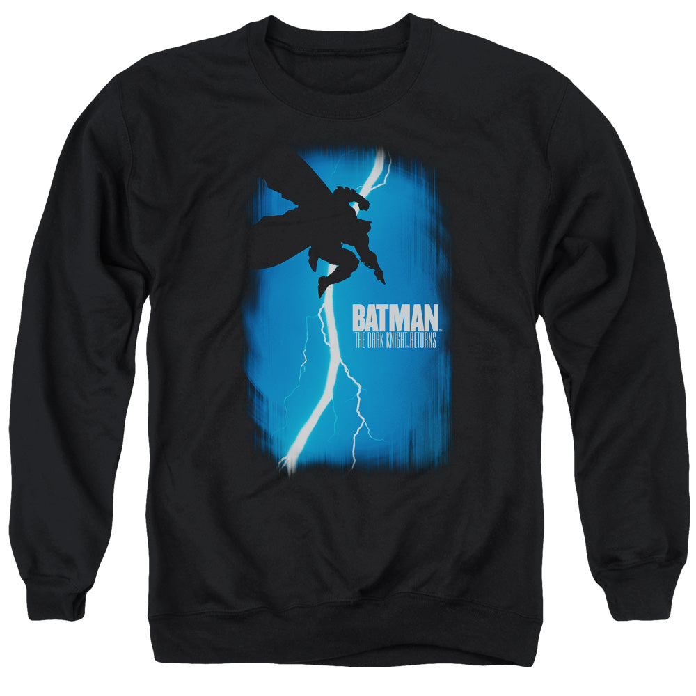Batman Comics Dkr Cover Men's Crewneck 50 50 Poly Long-Sleeve T-Shirt