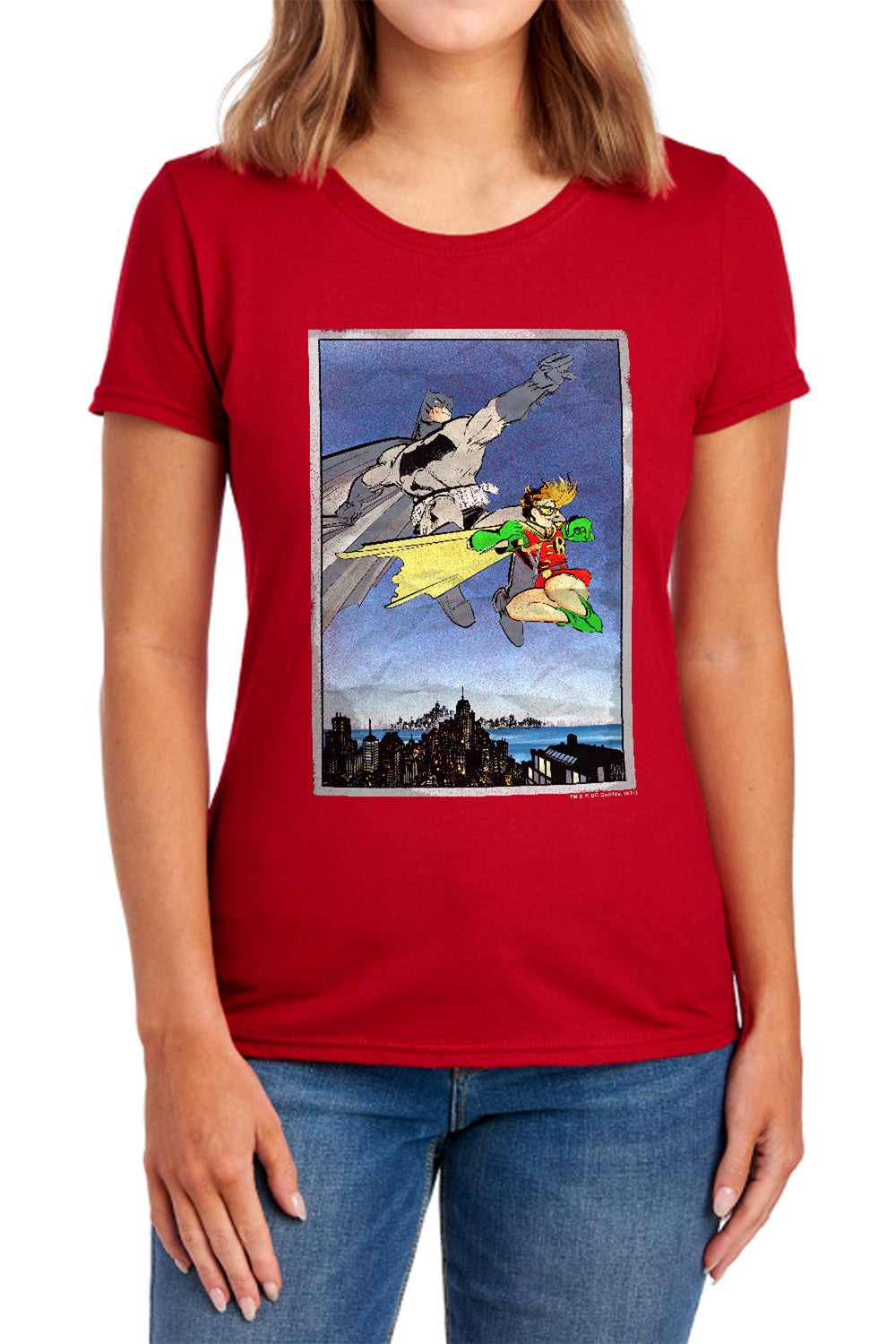 Batman Comics Dkr Duo Women's 18/1 Cotton Short-Sleeve T-Shirt