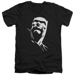 Batman Comics Dkr Head Men's 30/1 Cotton Slim V-Neck T-Shirt