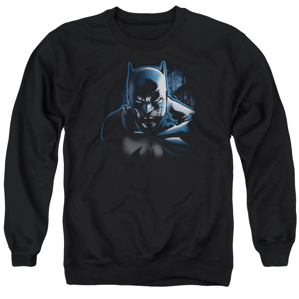 Batman Comics Dont Mess With The Bat Men's Crewneck 50 50 Poly Long-Sleeve T-Shirt