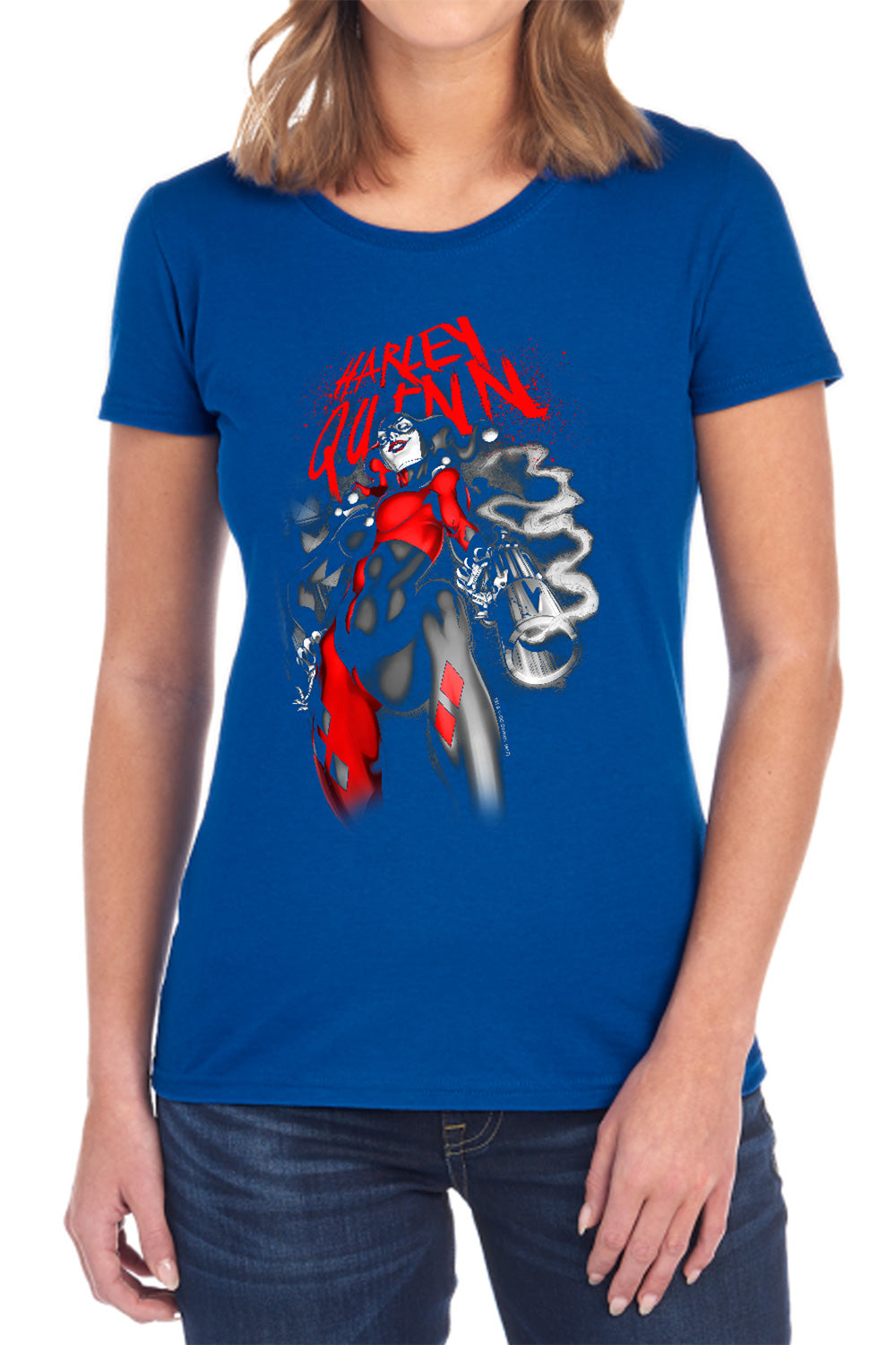Batman Comics Down The Barrel Women's 18/1 Cotton Short-Sleeve T-Shirt