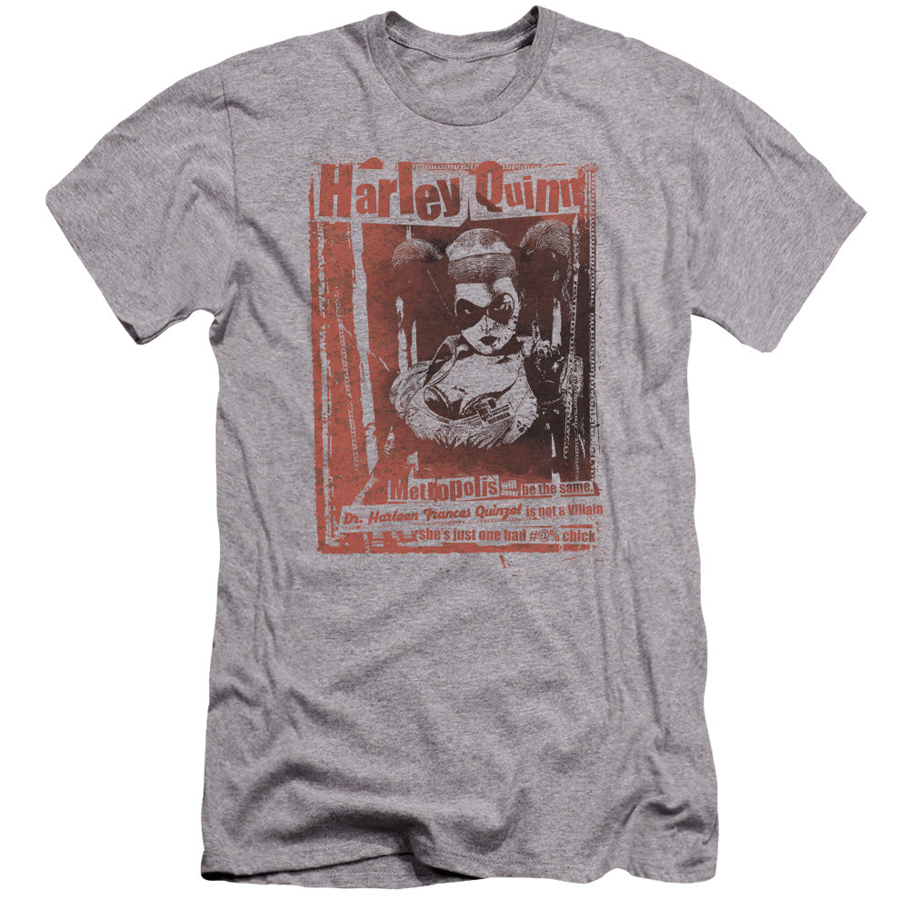 Batman Comics  Dr Quinn Men's Ultra-Soft 30/1 Cotton Slim Short-Sleeve T-Shirt