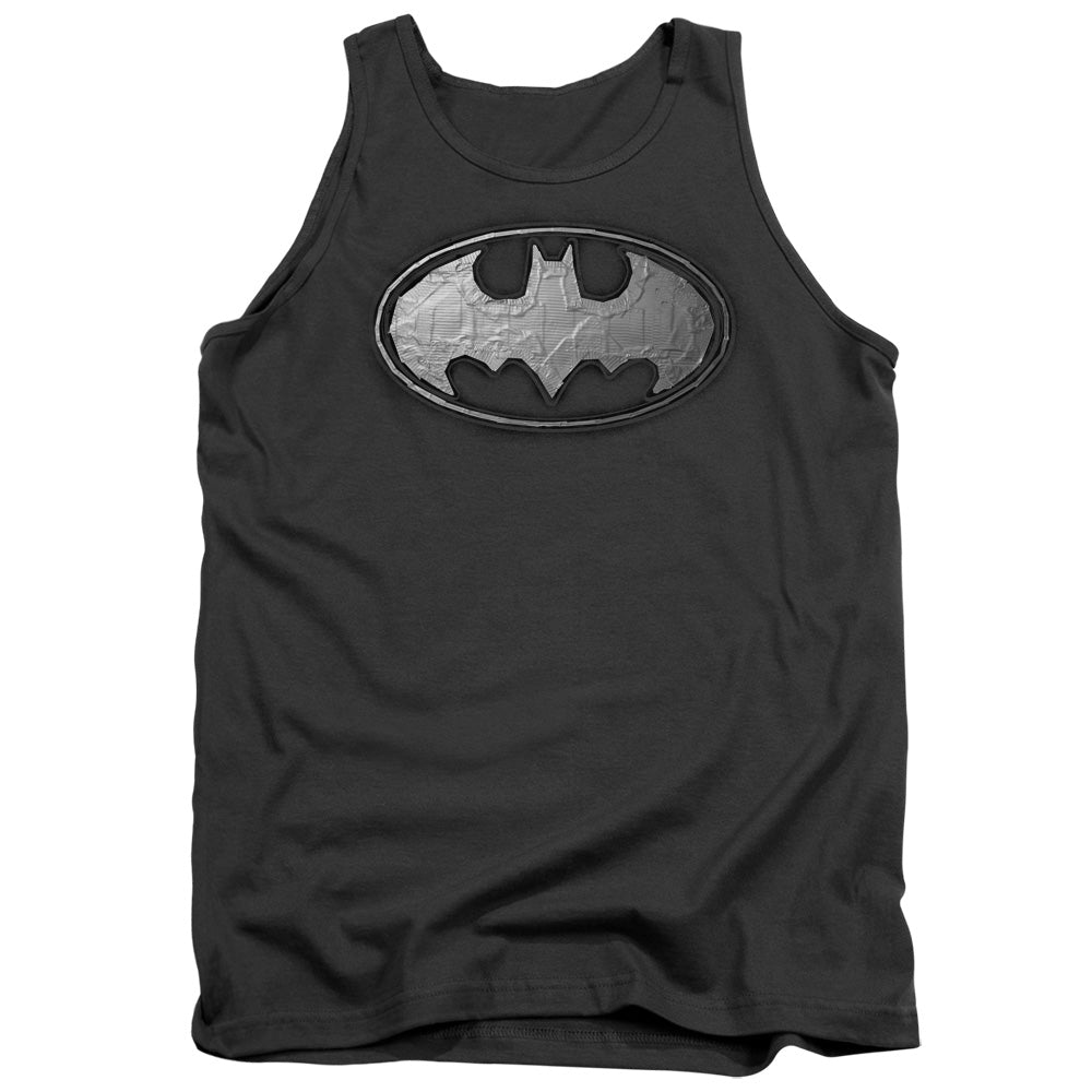 Batman Comics Duct Tape Logo Men's 18/1 Cotton Tank Top