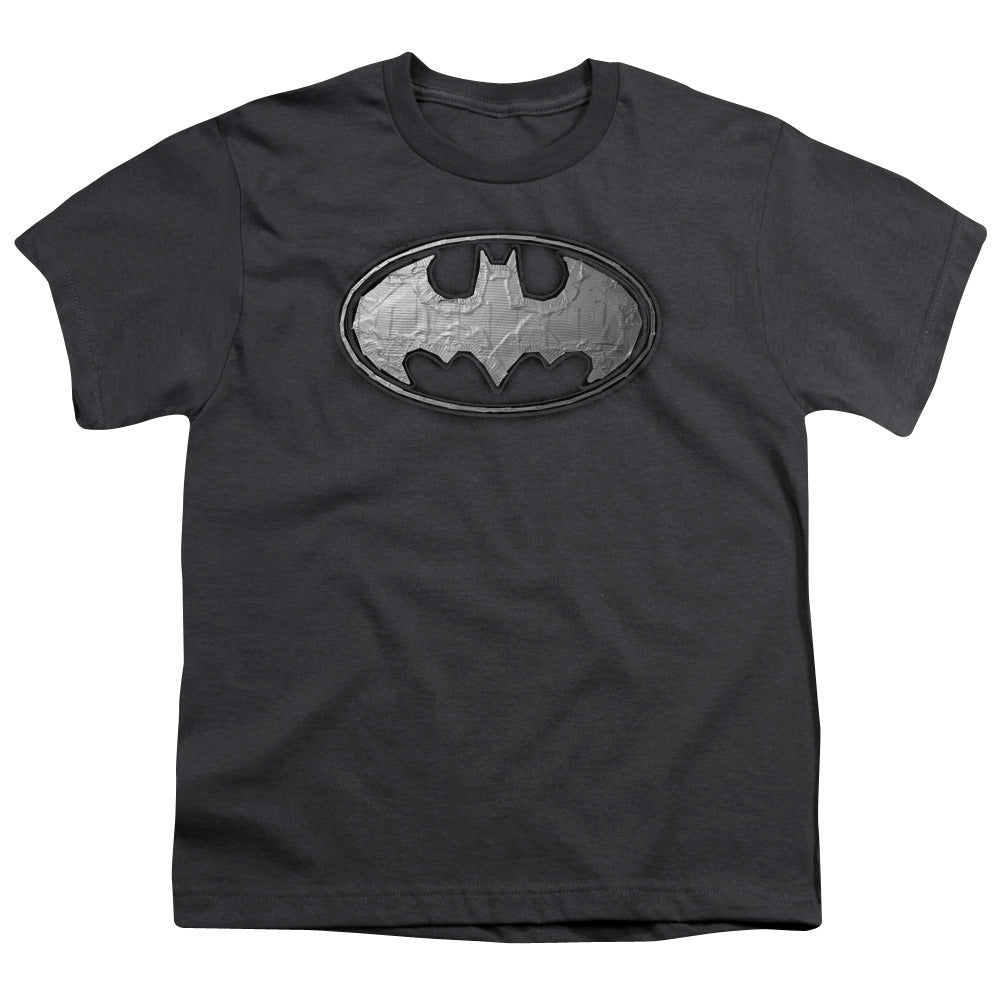 Batman Comics Duct Tape Logo Youth 18/1 100% Cotton Short-Sleeve T-Shirt