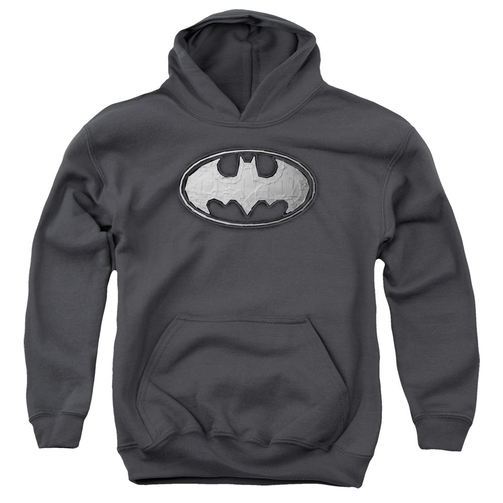 Batman Comics Duct Tape Logo Youth Cotton Poly Pull-Over Hoodie