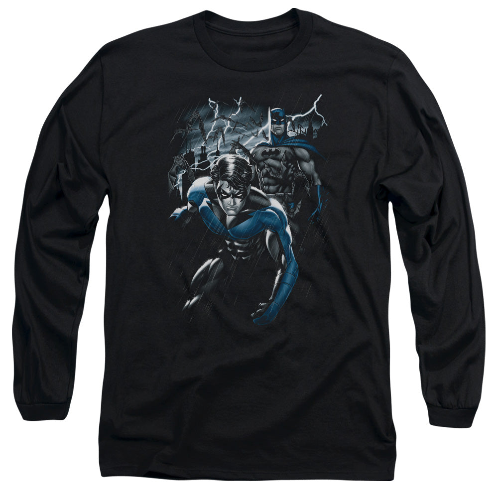 Batman Comics Dynamic Duo Men's 18/1 Cotton Long-Sleeve T-Shirt