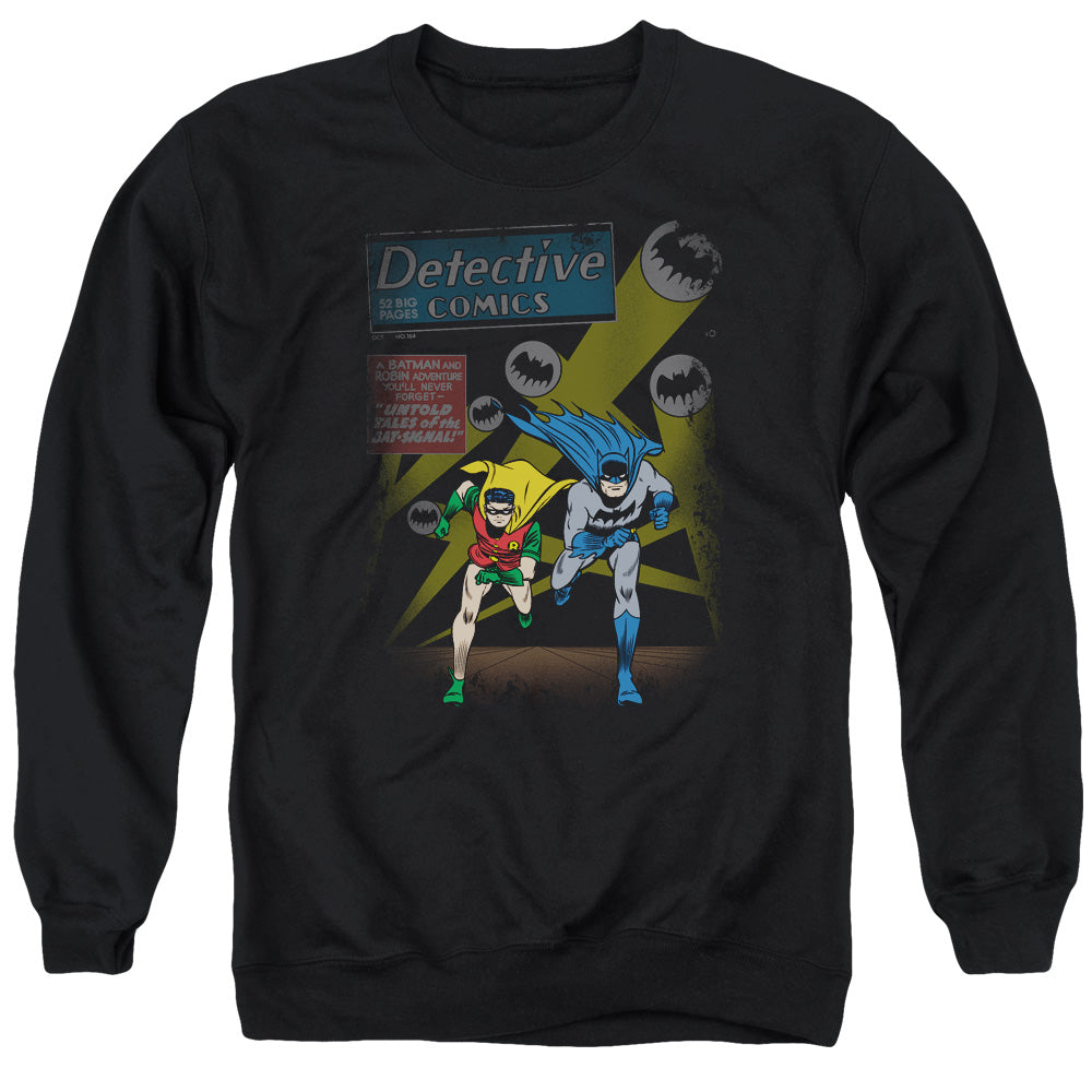 Batman Comics Dynamic Duo Men's Crewneck 50 50 Poly Long-Sleeve T-Shirt