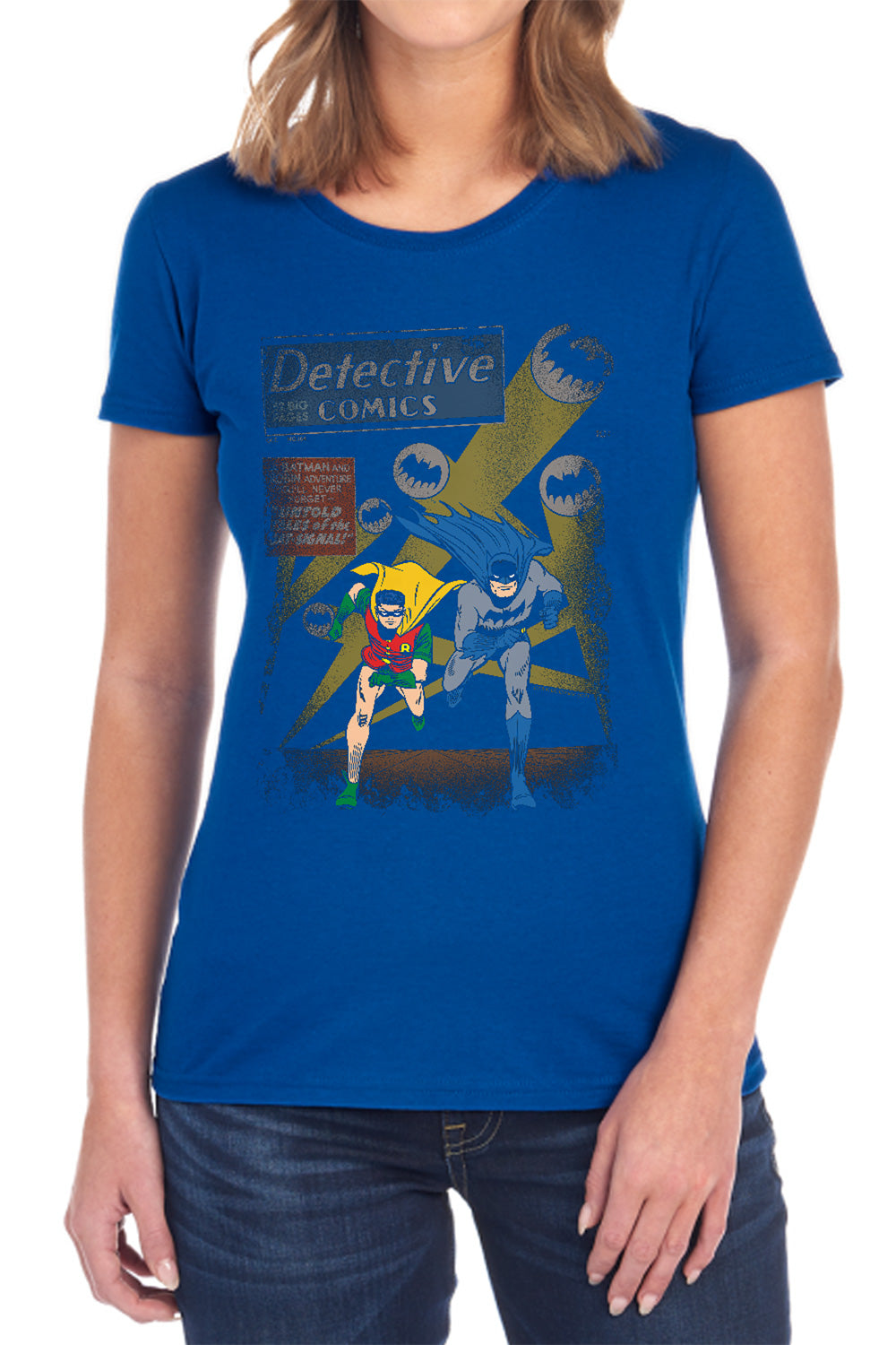 Batman Comics Dynamic Duo Women's 18/1 Cotton Short-Sleeve T-Shirt