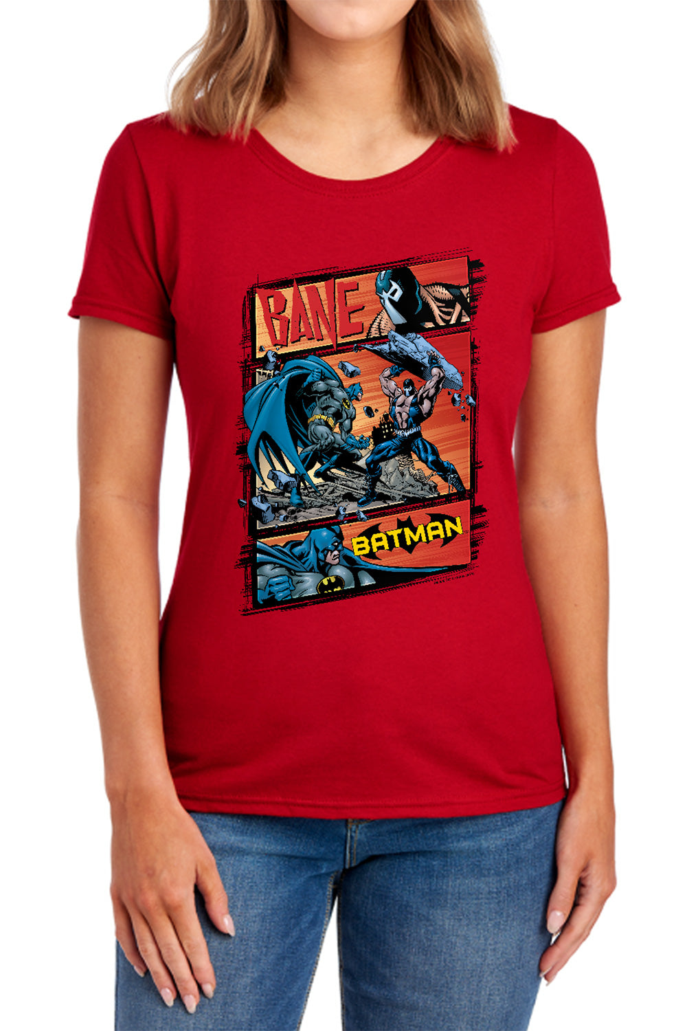 Batman Comics Epic Battle Women's 18/1 Cotton Short-Sleeve T-Shirt