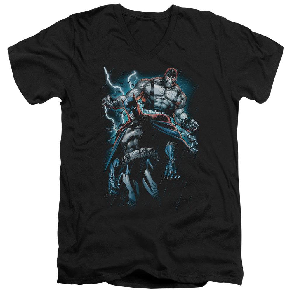 Batman Comics Evil Rising Men's 30/1 Cotton Slim V-Neck T-Shirt