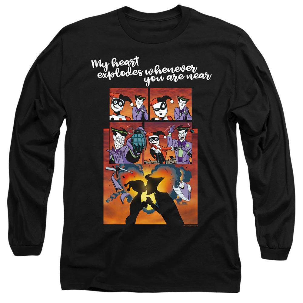 Batman Comics Explode Men's 18/1 Cotton Long-Sleeve T-Shirt