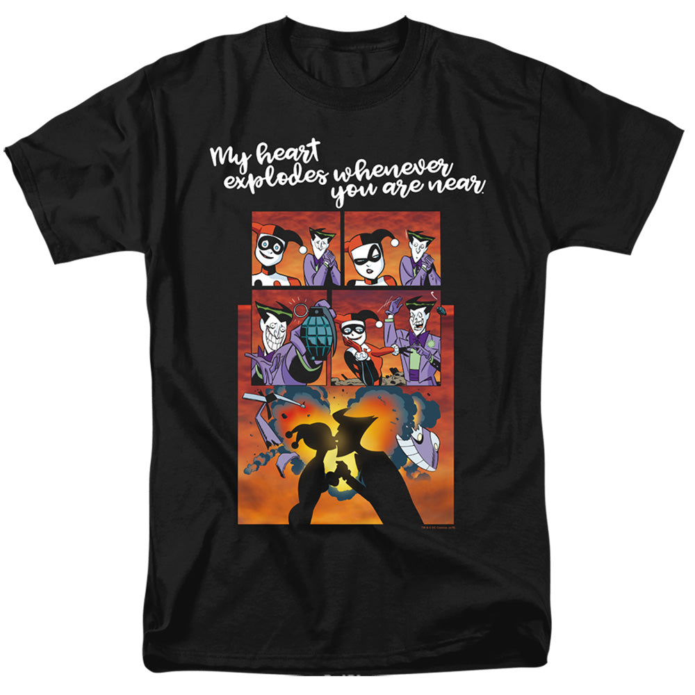 Batman Comics Explode Men's 18/1 Cotton Short-Sleeve T-Shirt