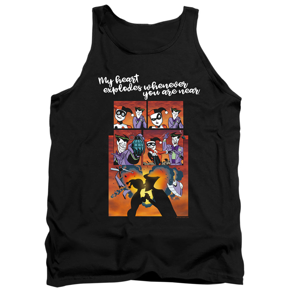 Batman Comics Explode Men's 18/1 Cotton Tank Top