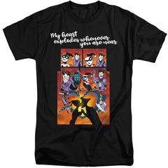 Batman Comics Explode Men's 18/1 Tall Cotton Short-Sleeve T-Shirt