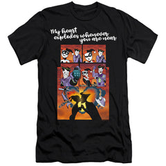 Batman Comics Explode Men's Ultra-Soft 30/1 Cotton Slim Short-Sleeve T-Shirt