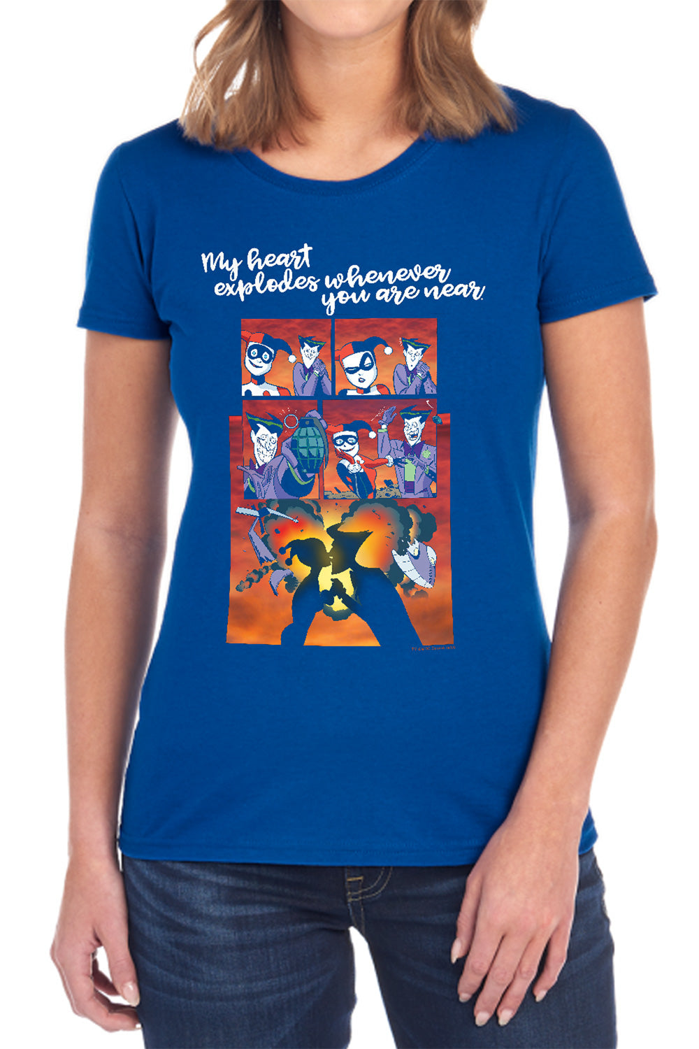 Batman Comics Explode Women's 18/1 Cotton Short-Sleeve T-Shirt