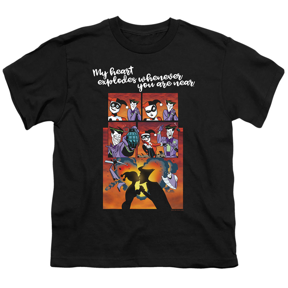 Batman Comics Explode Youth 18/1 100% Cotton Short-Sleeve T-Shirt