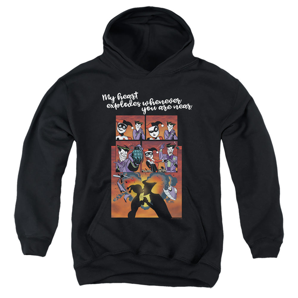 Batman Comics Explode Youth Cotton Poly Pull-Over Hoodie